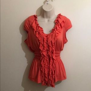 GUC Coral Ruched Blouse